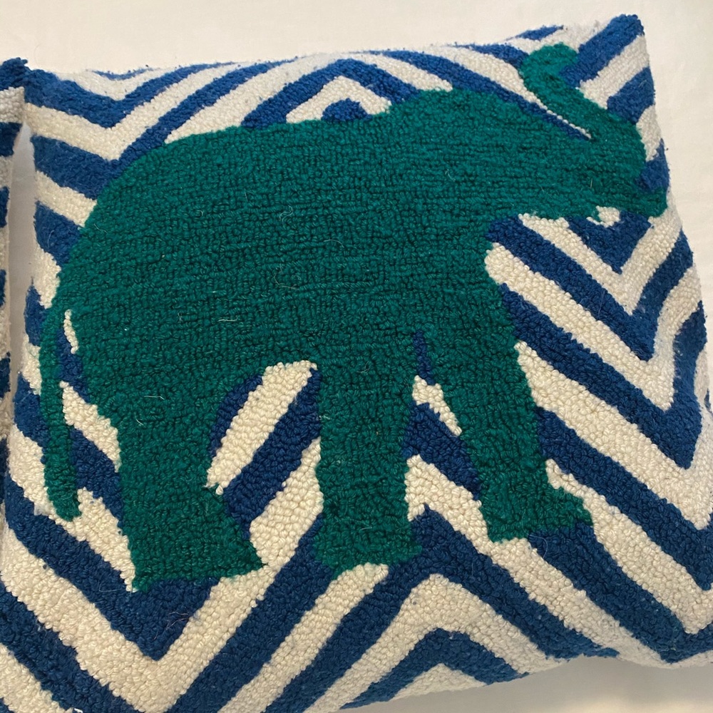 Needlepoint Elephant Pillows - Picture 3 of 5